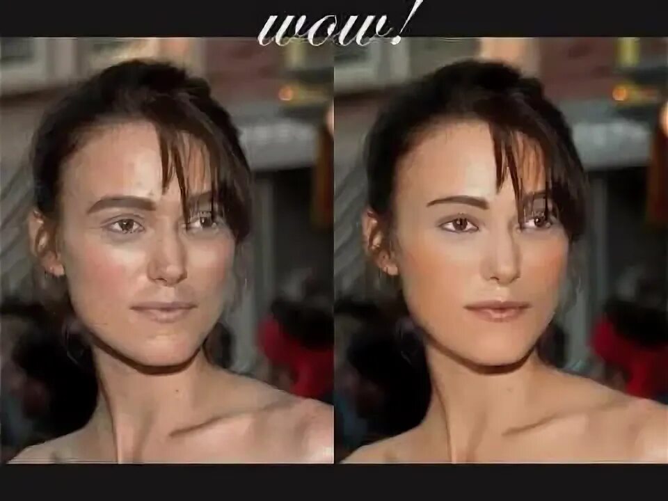Кира найтли фото без макияжа и фотошопа Picture is from another video. This one is Dove Evolution which you may have see