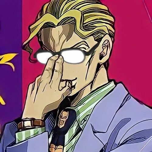 Кира йошикаге фото Yoshikage Kira glasses glare