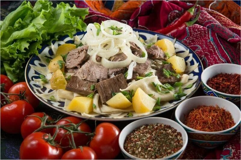 Киргизская кухня национальные блюда рецепты с фото Ответы Mail.ru: Бешбармак готовишь с картошкой или без?