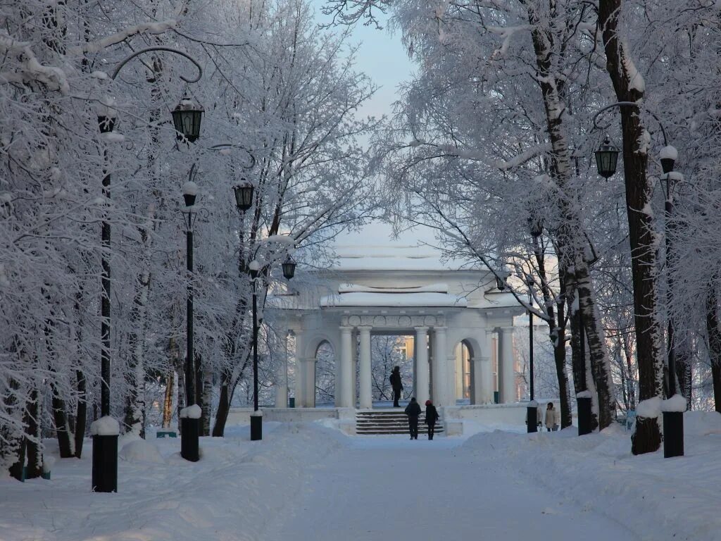 Киров зимой фото Зимняя Вятка. Александровский парк. Фотографии, Парк, Зима