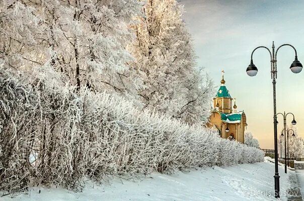 Киров зимой фото Киров, Набережная Грина. Фотография из альбома Красоты земли Вятской - 11 из 46 