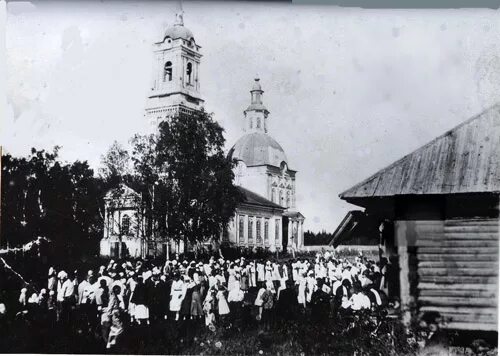 Кировская обл село сушенцы архивные фото села Церковь Богоявления Господня, Полынка, урочище (Фалёнский район), фотография. ар