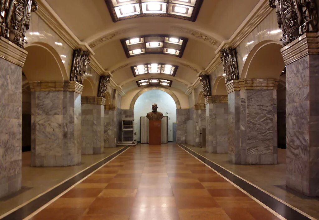 Кировский завод метро фото Санкт-Петербург - Метрополитен - Линия 1 - Фото - Городской электротранспорт