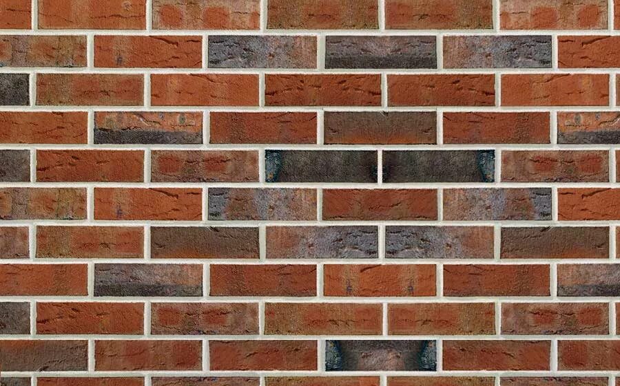 Кирпич клинкерный облицовочный фото клинкерный кирпич ABC klinker 0858 Grafschafter rot-kohlebrand wasserstrich, NF 