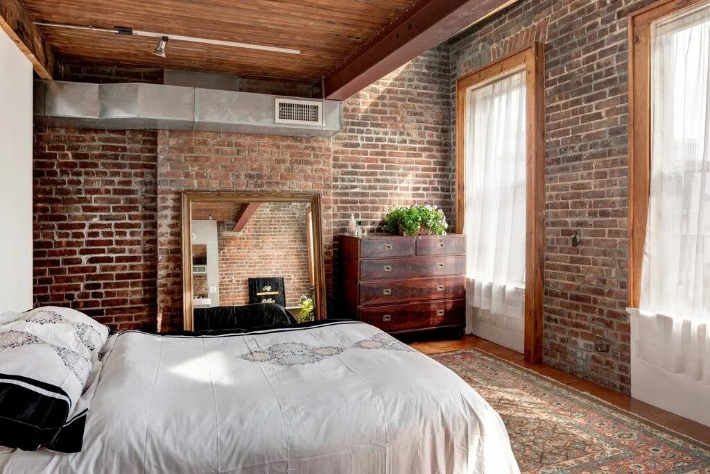 Кирпич в интерьере дома Red brick me Design della camera da letto, Pareti con mattoni a vista, Idee per 