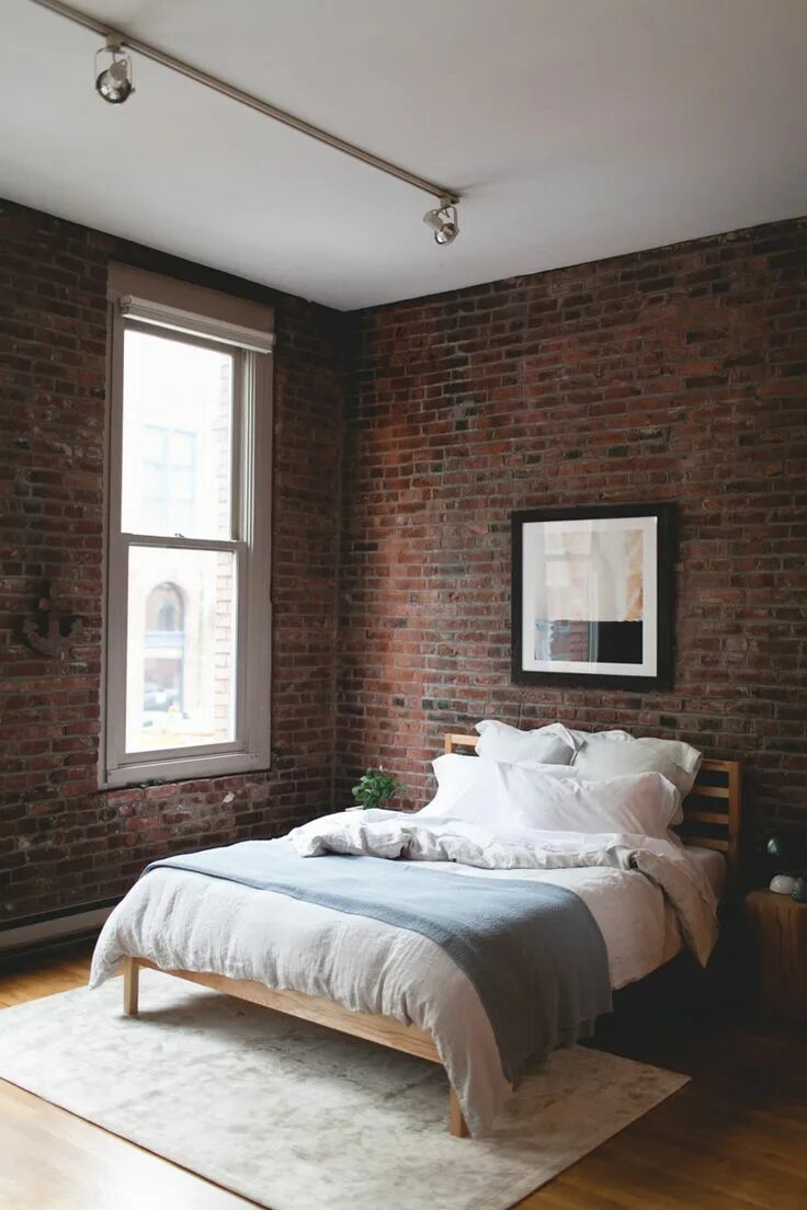 Кирпич в интерьере спальни spring refresh with Coyuchi Brick bedroom, Home, Ikea bed frames