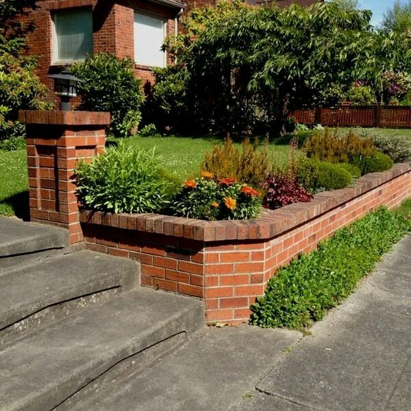 Кирпич в ландшафтном дизайне retaining wall design ideas brick wall garden decorating ideas Backyard fences, 