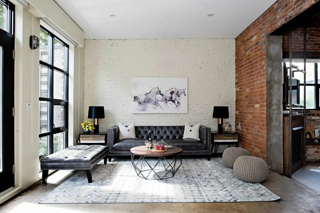 Кирпич в современном интерьере Designed by Studio Sheen Interior Design and Home Staging, this industrial loft 