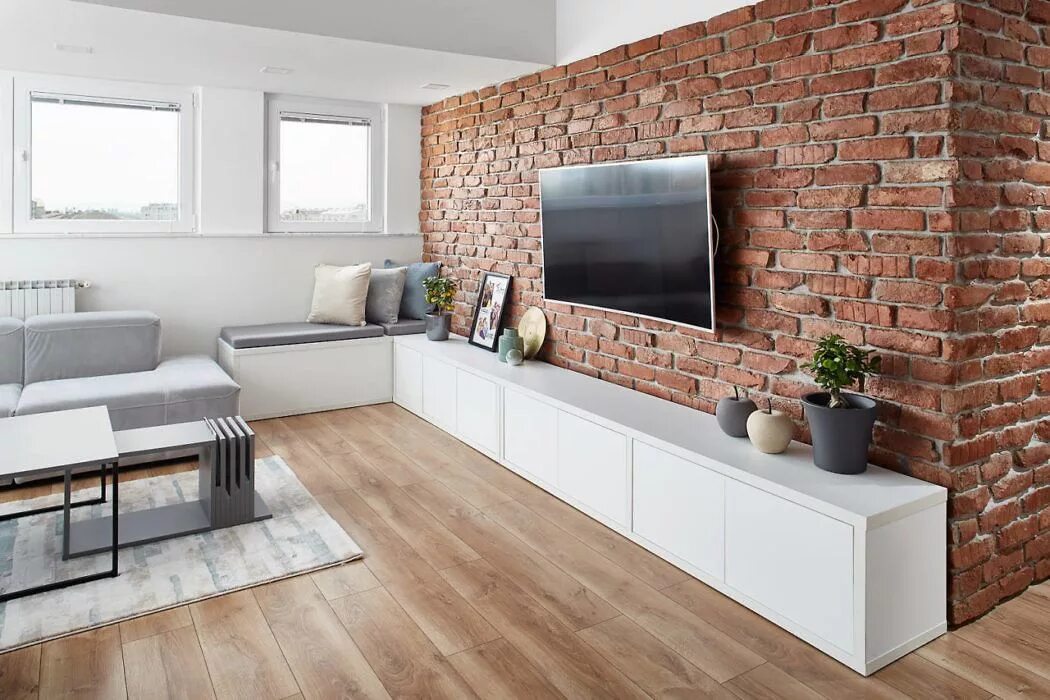 Кирпич в современном интерьере 012-loft-apartment-dita-luarasi-abdiu HomeAdore Small loft apartment, Loft apart