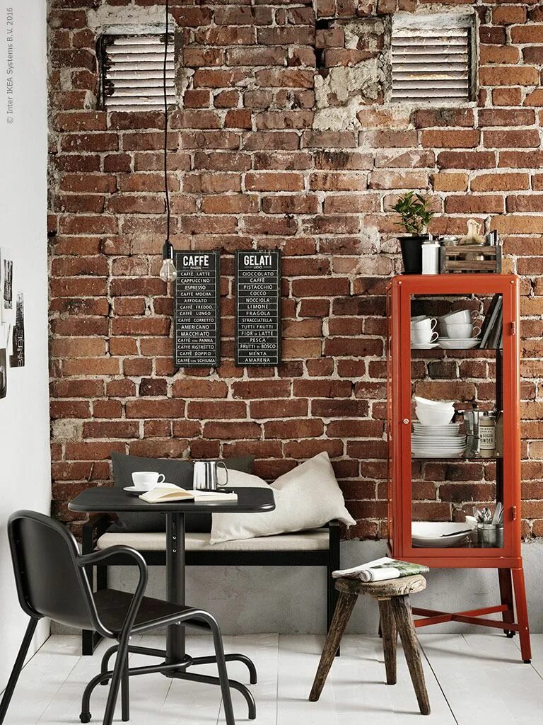 Кирпич в стиле лофт Café cosy (IKEA Sverige - Livet Hemma) Ikea inspiration, Home, Ikea outdoor