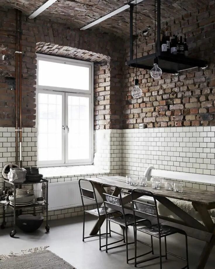 Кирпич в стиле лофт 4 astuces pour créer une déco industrielle Shake My Blog Industrial interiors, I