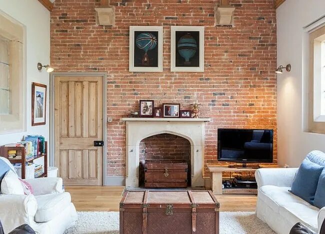 Кирпич внутри дома фото Brick Accent Walls: 100 Exposed Brick Wall Designs & Ideas to Enhance Your Home'