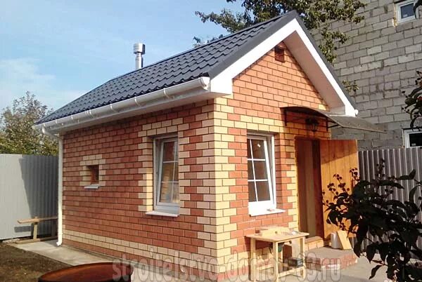Кирпичная баня фото Проект бани из кирпича 3 на 5 - 0220 - ба Строительство бани в Тольятти и Самара