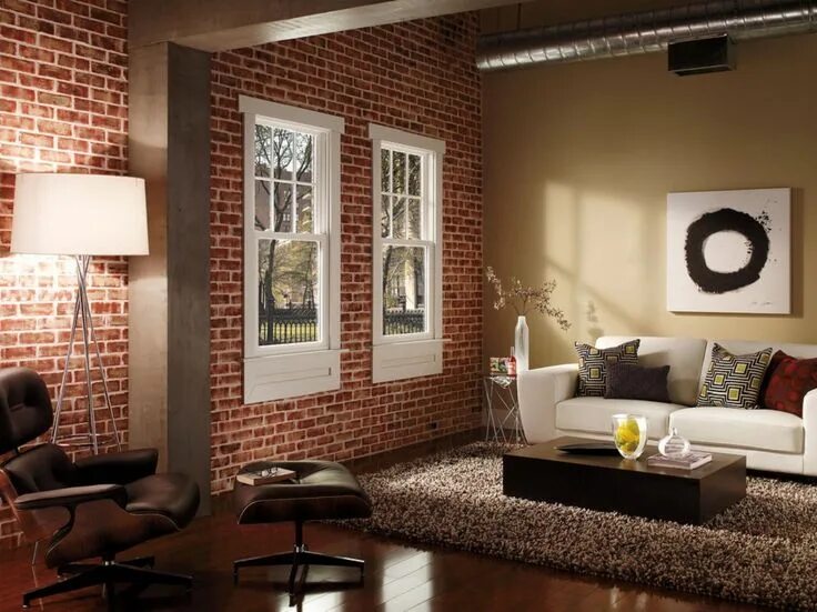 Кирпичная стена в интерьере цвет стен The various types of windows you could have for your house Brick interior wall, 