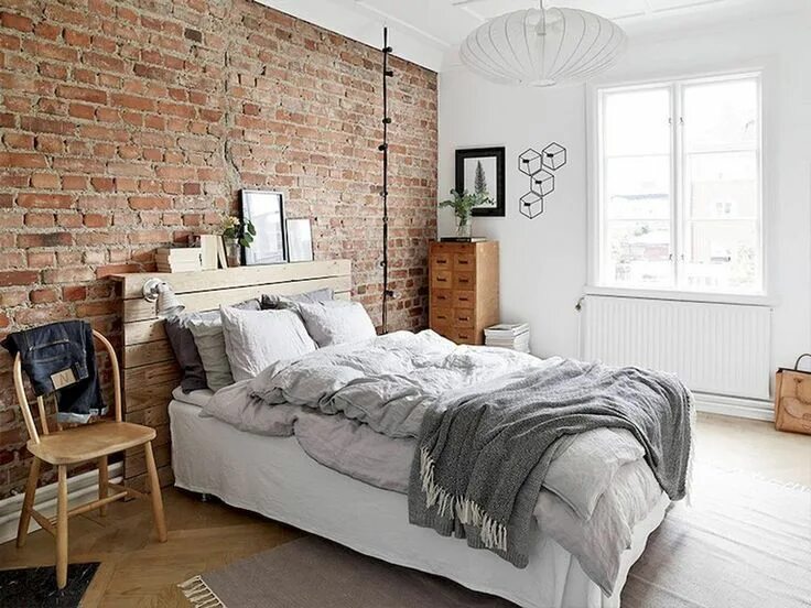 Кирпичная стена в интерьере цвет стен 50+ Stunning Creative Bedroom Wallpaper Decor Ideas Brick wallpaper bedroom, Apa