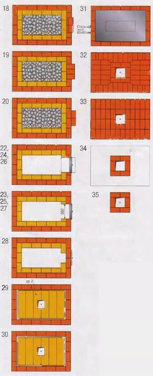 Кирпичные печи для бани чертежи с порядовками Подборка статей по теме печи для русской бани. Каменные очаги, Печь, Идеи для до