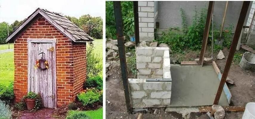Кирпичный уличный туалет фото По тому же проекту и чертежу можно построить туалет из кирпича Outdoor structure