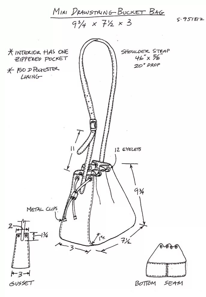 Кисет из кожи выкройка Bags Baggage and Leathergoods by Hank Lyle at Coroflot.com Leather bag tutorial,