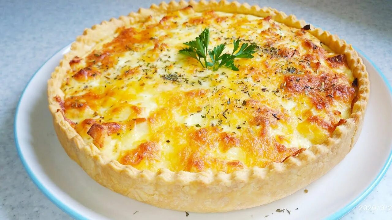 Киш с курицей и грибами фото Киш! Очень вкусный с курицей и сыром! - YouTube