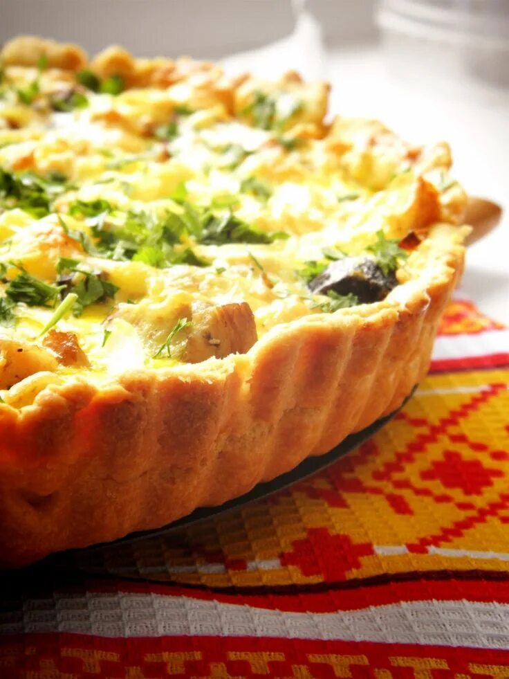 Киш с курицей и грибами фото Киш с курицей и грибами Рецепт Рецепты еды, Питание рецепты, Питание