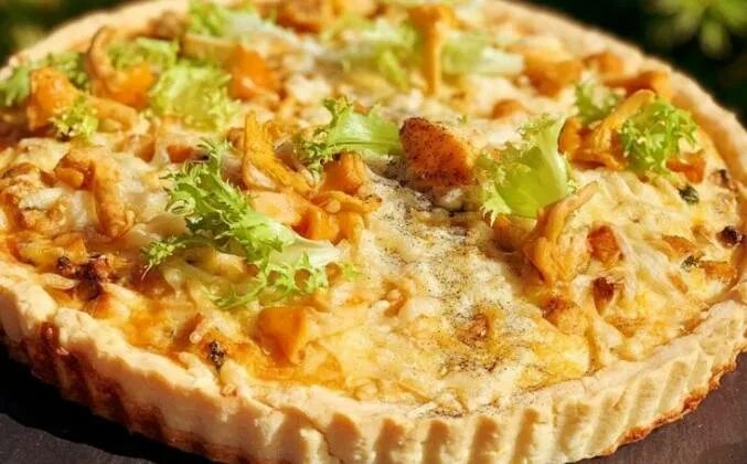 Киш с курицей и грибами фото Киш лорен с курицей и грибами рецепт с фото пошагово