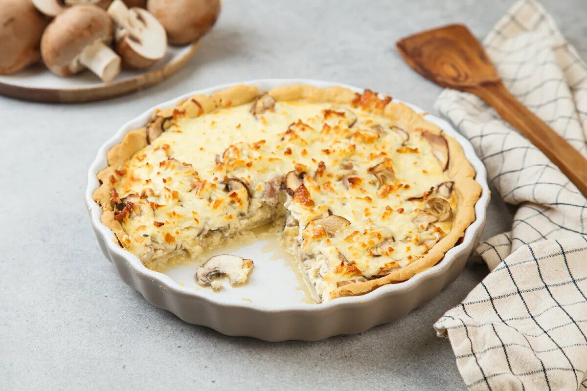 Киш с курицей и грибами фото Вот какие 8 пирогов покупатели ВкусВилла обычно пекут осенью и зимой - пить с ни