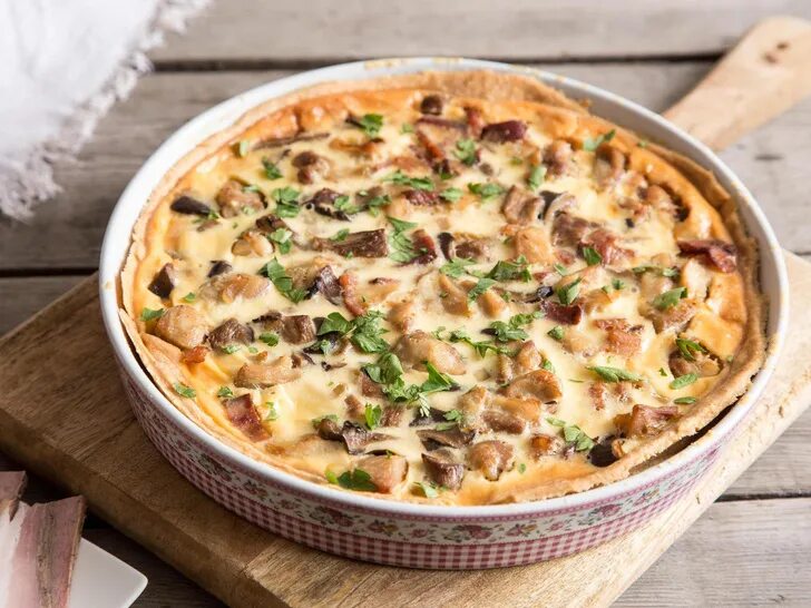 Киш с курицей и грибами фото 10 рецептов вкуснейших пирогов к новогоднему столу: они точно понравятся вашим г