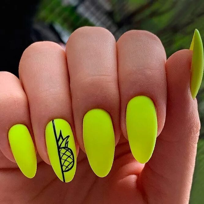 Кислотный маникюр миндаль 70 Best Summer Nails Designs For Your Next Manicure Neon nail designs, Fruit nai