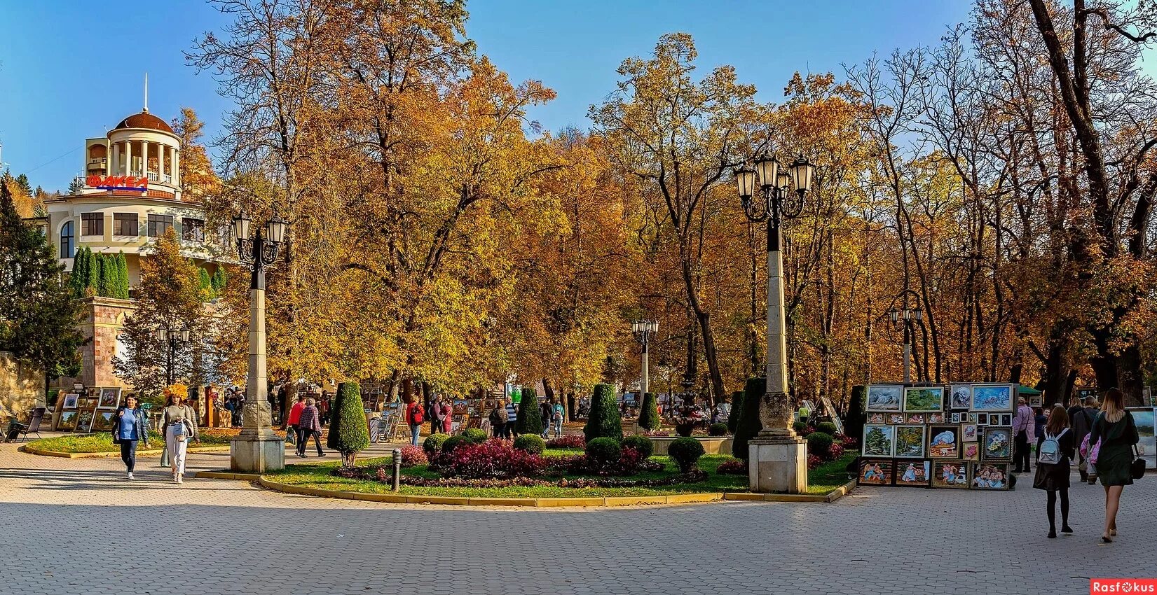 Кисловодск достопримечательности фото осенью Фото: Парк Кисловодска. Фотолюбитель Vladimir Gamayunov. Панорама. Фотосайт Расф