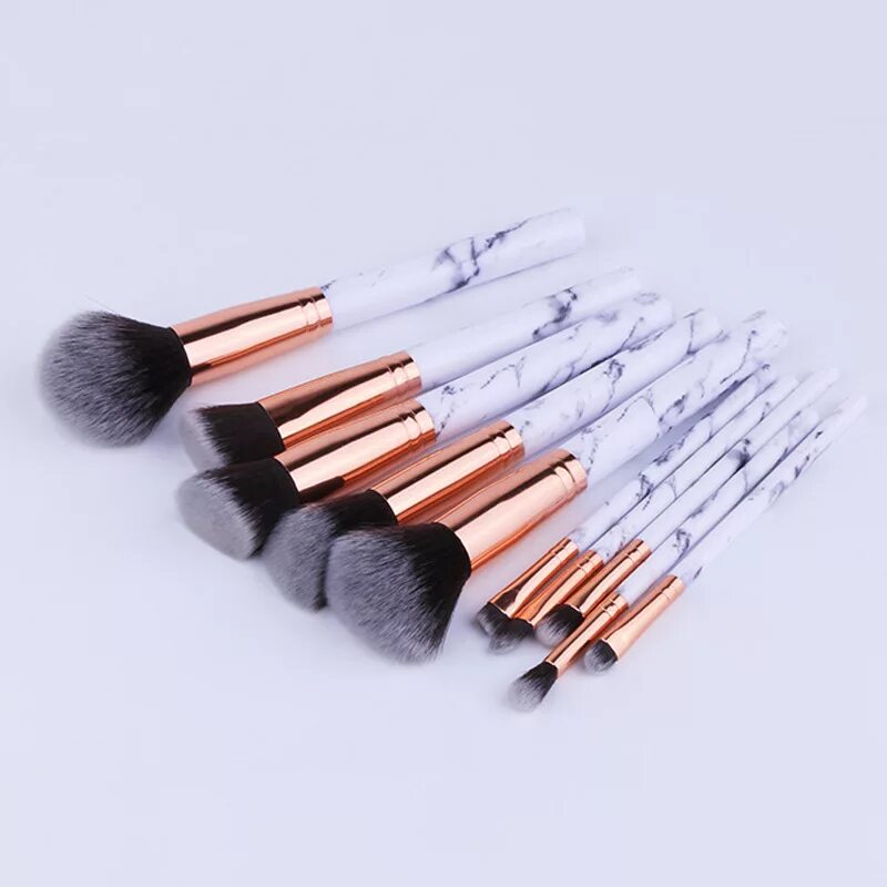 Кисти для макияжа ворс Professional Makeup Brushes Marbling Handle Eye Shadow Eyebrow Lip Eye Make Up B