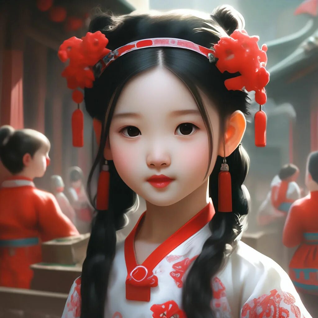 Китай девочка фото "Girl china" - image created in Shedevrum