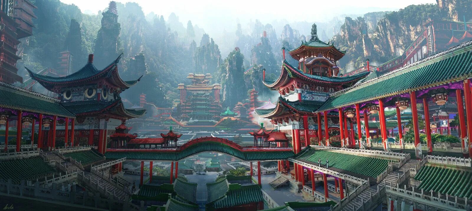 Китай фото 4к Chinese Imperial Architecture, Anda Sung on ArtStation at https://www.artstation