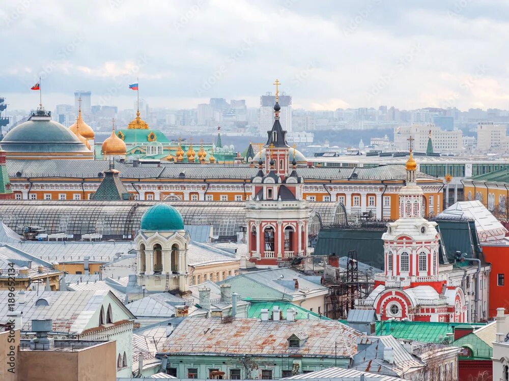 Китай город в москве фото 2024 Aerial view on historic center of Moscow from Central Children Store. View on Za