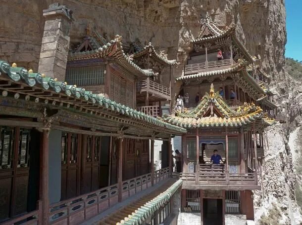 Китай монастыри фото The Precariously Hanging Monastery of Mount Heng Monastery, Ancient architecture