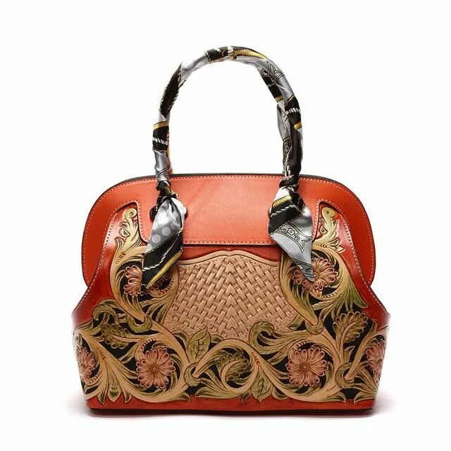 Китай сумочки handmade chinese vintage flower women leather handbags luxury handbags women bag