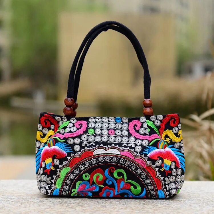 Китай сумочки New chinese style embroidered butterfly peony ladies small handbag canvas embroi