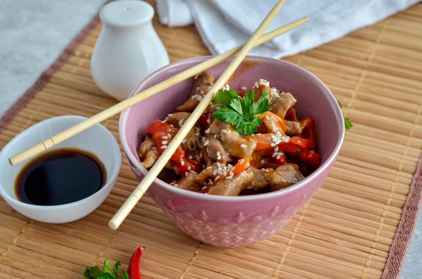 Китайские блюда рецепты с фото пошагово Мясо по китайски в кисло сладком соусе рецепт фото пошагово и видео - 1000.menu
