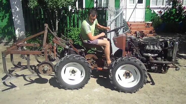 Китайские самодельные минитрактора Самодельный минитрактор 4x4 с переломной рамой. Самодельный, Трактор, Внедорожны
