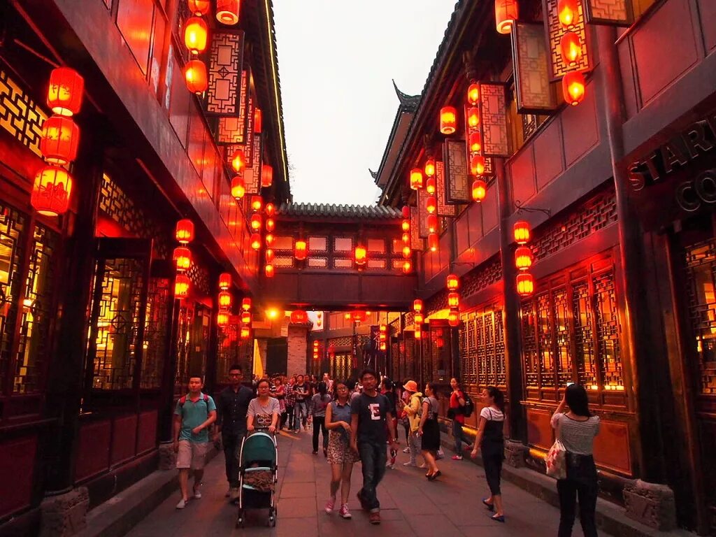 Китайские улицы фото Chengdu Jinli Old Street, Top Chengdu Attractions - Easy Tour China