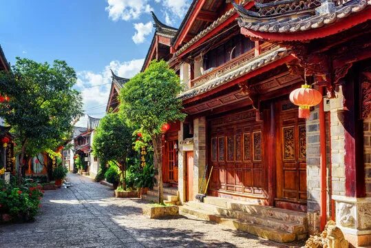 Китайские улицы фото Afbeeldingen over Old Chinese Building - Blader in stockfoto's, vectoren en vide
