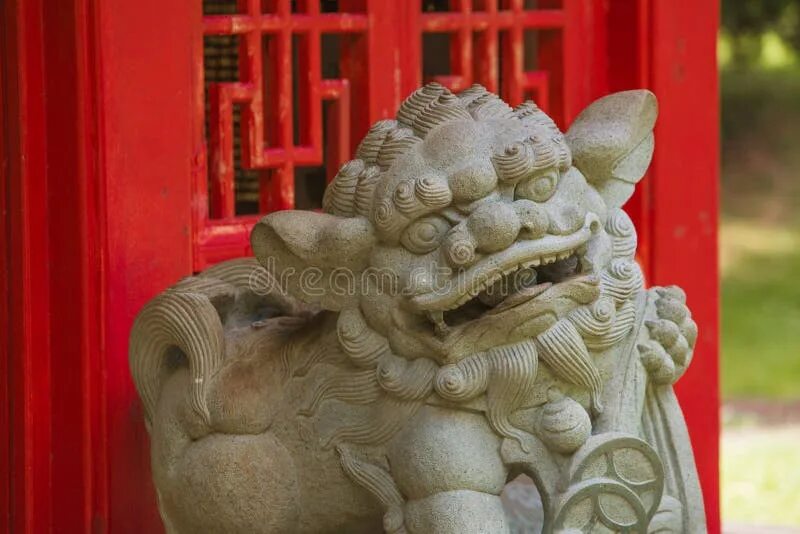 Китайский лев фото Chinese Guardian Lion stock image. Image of lion, history - 27045151