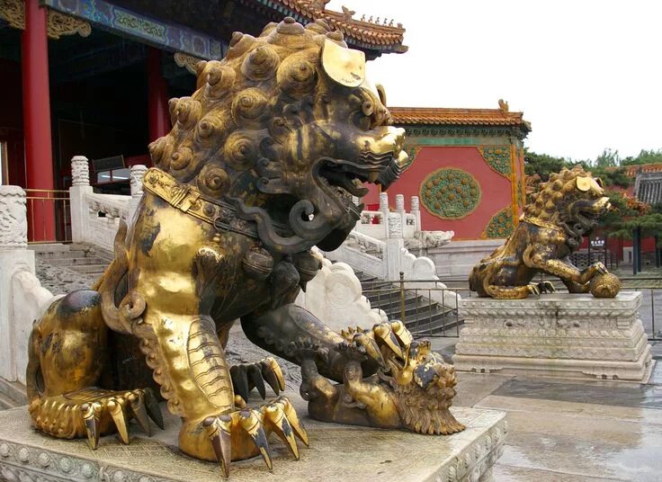 Китайский лев фото Chinese guardian lions - Pesquisa Google Forbidden city, Lions gate, Guardian li