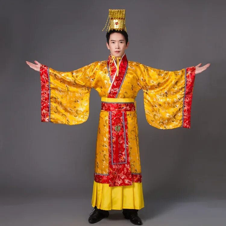 Китайский народный костюм фото и описание Chinese Folk Dance Costume Men Chinese Emperor Costume Men Stage Clothes Costume