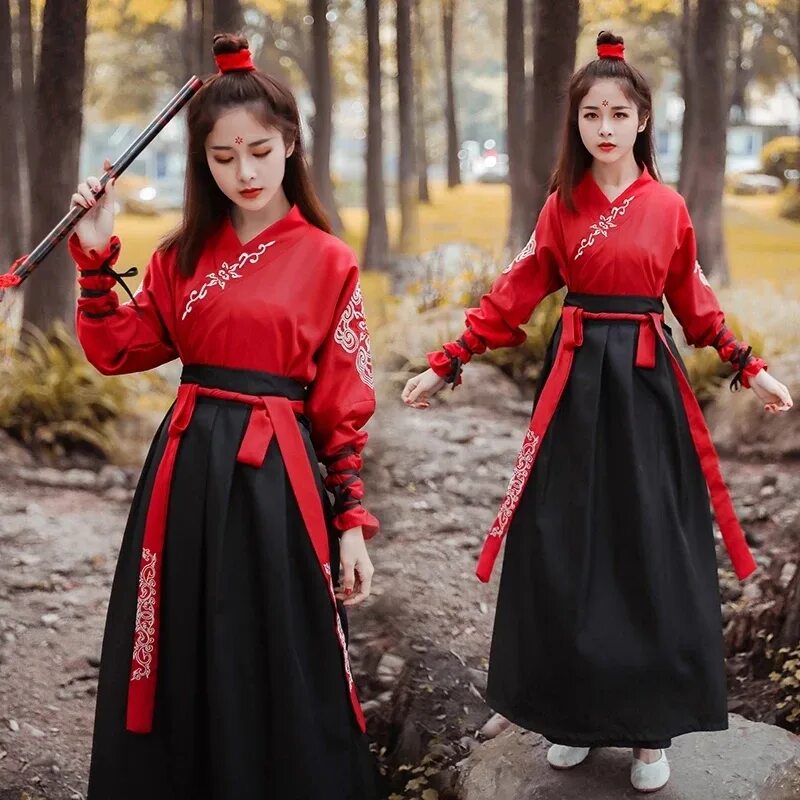 Китайский народный костюм фото и описание Men Women Ancient Chinese Costumes Hanfu Dress Festival Stage Performance Folk D
