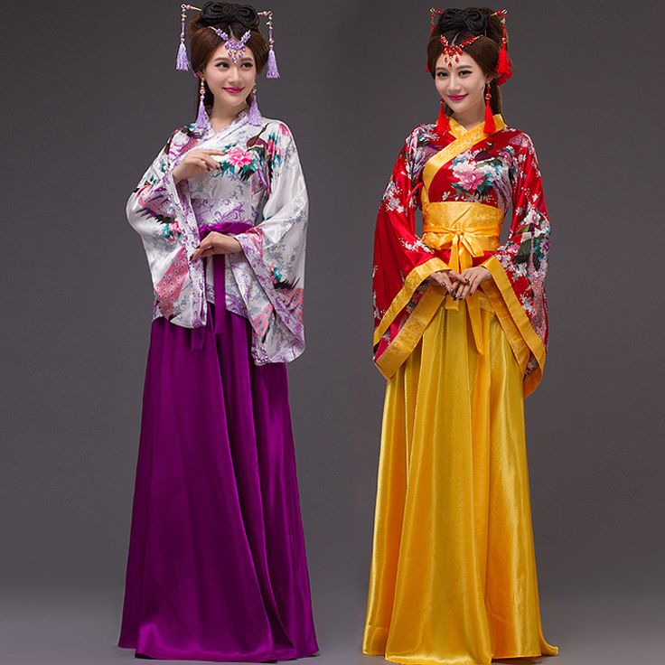 Китайский народный костюм фото и описание 179.99R$ Novas Mulheres Vestido Performance de Palco Traje Da Princesa Traje de 