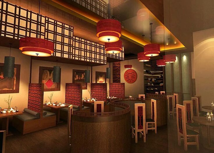 Китайский ресторан фото HugeDomains.com Asian restaurant interior design, Restaurant interior design, Re