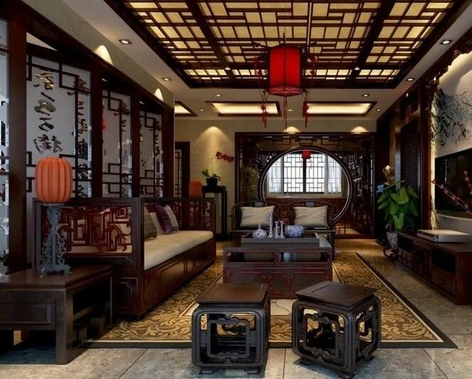 Китайский стиль в дизайне интерьера 25 Elegant Ceiling Designs For Living Room - Home And Gardening Ideas Chinese st