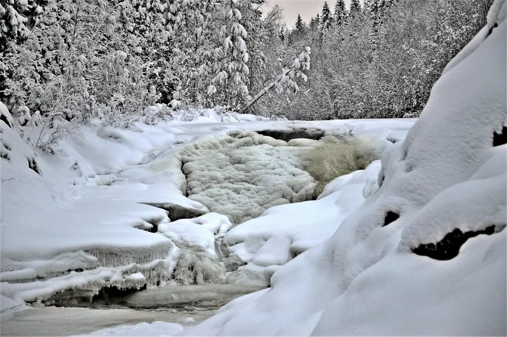 Кивач зимой фото Кивач - конкурс "Водопады" - Фотоконкурс.ру