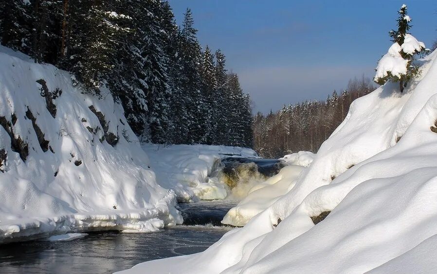 Кивач зимой фото Самый яркий новогодний тур в Карелию, 3 дня Скидка от 6%.Новый год в Карелии 202