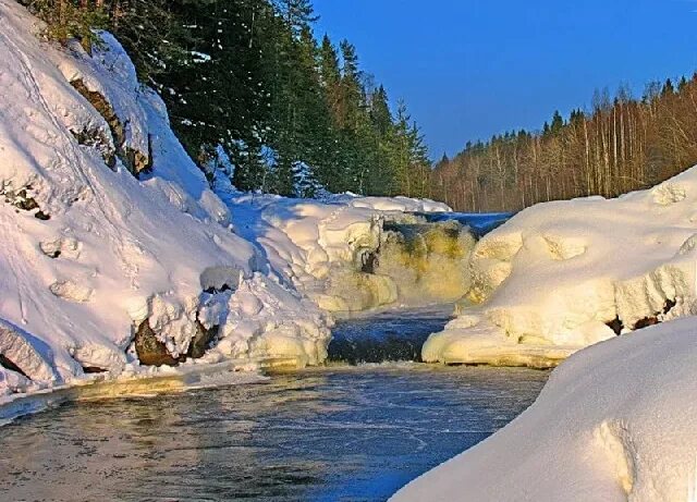 Кивач зимой фото Водопад Кивач Экологическая тропа "1500 шагов в природу" Ричард Гаранин